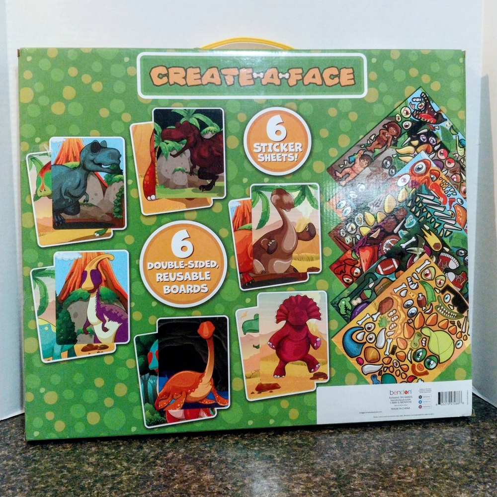 Create-A-Face Dinosaur Sticker Set - Picture 2 of 3